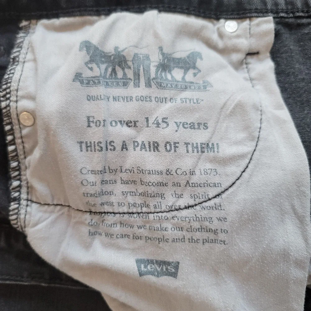 Levi's 569 Loose Straight Jeans Mens 38x30 Black Denim‎ Relaxed Baggy 00569-0125